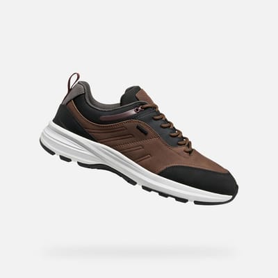 GEOX SENALES ABX HEREN Sneakers - COGNAC/ZWART - Maat 40