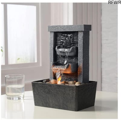 RFWR® Tafelfontein voor binnen | Decoratieve waterfontein met verlichting en rustgevende geluiden | Ideaal als cadeau