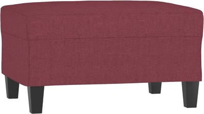 vidaXL - Voetenbank - 70x55x41 - cm - stof - wijnrood