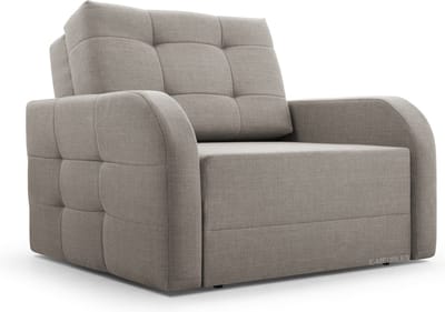 Fauteuil Met slaapfunctie Slaapbank Ban Porto 80 Fauteuil Slaapbank - Armstoel - Kinderbed - Compact en Comfortabel 101 cm - 1 zits - Cappuccino (BRAGI 34)