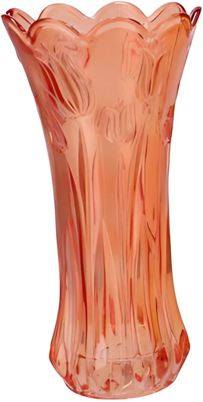 DK Design Bloemenvaas Delight - boeket vaas - glas - oranje - 15 x 30 cm