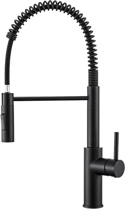 CECIPA max Keukenkraan Zwart - Keukenkraan Met Uittrekbare Uitloop - Handdouche keukenkraan Uittrekbaar - 2 straalsoorten- Flexibele Slang - Zwart