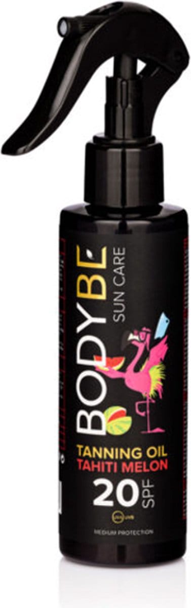 BODYBE SUN CARE natuurlijke Zonnebrandolie met Tahiti Meloen ,SPF20 voor snel bruinen