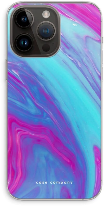 Case Company® - Hoesje geschikt voor iPhone 14 Pro Max hoesje - Zweverige regenboog - Soft Cover Telefoonhoesje - Bescherming aan alle Kanten en Schermrand
