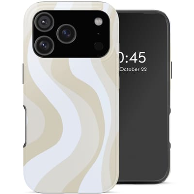 Selencia Hoesje - Geschikt voor Apple iPhone 18 Pro / 17 Pro - Backcover - Desert Waves Beige