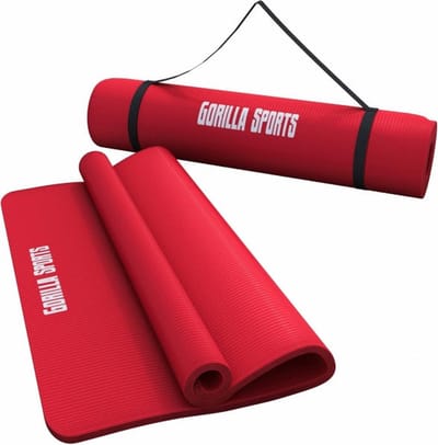 Gorilla Sports Yogamat Deluxe - 190 x 100 x 1,5 cm - Fitnessmat - rood