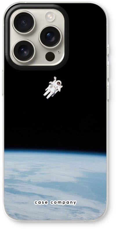 Case Company® - Hoesje geschikt voor iPhone 16 Pro hoesje - Alone in Space - Soft Cover Telefoonhoesje - Bescherming aan alle Kanten en Schermrand