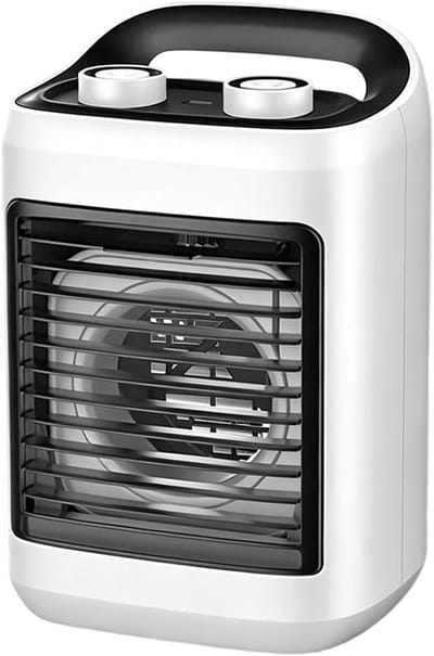 Draagbare Airconditioner Ventilator - Persoonlijke Luchtkoeler - Persoonlijke Verkoeling - Snel Ijsgekoelde Lucht - 180 ml Tank - Wit