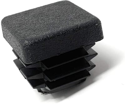 Dailygoody - Vierkante Buiskap - Lamellen Stopper - Hoogwaardige Kwaliteit - Zwart - Voor 25x25mm Buizen - Geschikt voor Meubels - 10 Stuks