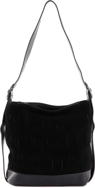 FREDsBRUDER Leren Schoudertas Rigla Crossbody Black Zwart