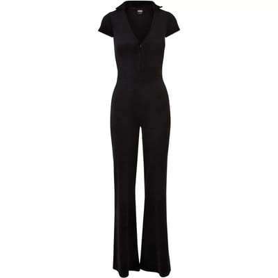 Urban Classics - Velvet Jumpsuit - XS - Zwart