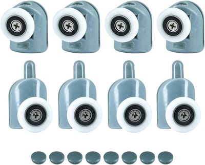 Set van 8 wielen voor douchecabine schuifdeuren - Reserveonderdelen voor douchedeuren - Badkamerrenovatie