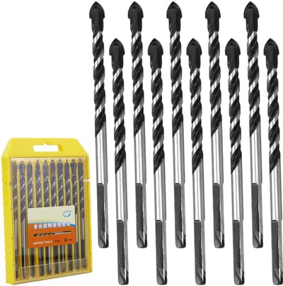 Tegelboor Set - Glasboren - Precisie Boren - Speerpunt Design - 10 Stuks 6 mm - Metaal