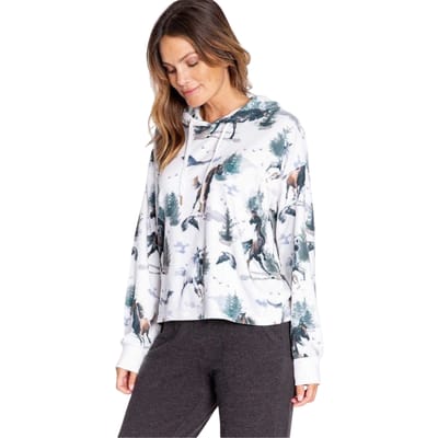 PJ Salvage Dames/Dames Scenic Relaxed Fit capuchon met koord (Gebroken wit)