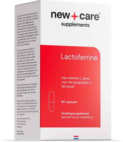New Care Lactoferrine 150mg - goed ijzergehalte - lichaamseigen eiwit - 60 capsules - vegetarisch