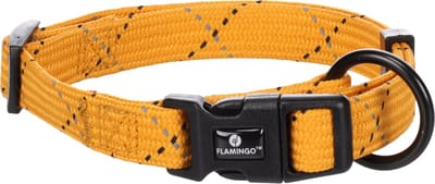 Flamingo - Hond Halsband Puppy Dolly Oker S 30-45cm 15mm