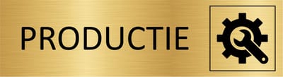 CombiCraft deurbordje Productie in goud met tape - 165 x 45 mm