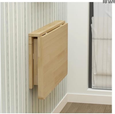 RFWR® Opvouwbare Muurmontage Tafel van Massief Hout - Ruimtebesparende Eettafel en Bureau voor Thuis en Kantoor