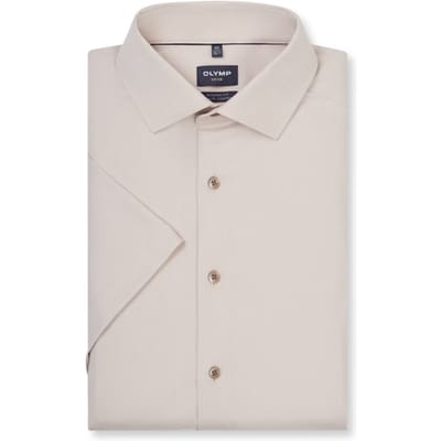 OLYMP Luxor 24/Seven Overhemd, Modern Fit, Global Kent, Taupe