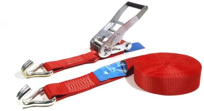 Little Jumbo Spanband J-haak met ratel 50mm x 9m rood - 1850508500