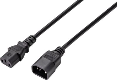 Sygonix SY-5044234 Apparaat (koud) Verlengkabel Zwart 3.50 m