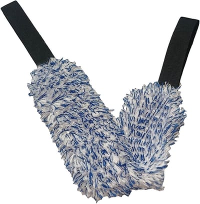 Microvezel Hoekhanddoek - Velgscrubber Pluche - Auto Wiel Reinigen - Dubbelzijdig Ontwerp - 265 x 232 cm - Blauw