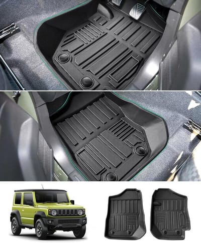 Vloermatten voor Suzuki Jimny 2021-2025 - TPE All-Weather Rubbermatten, 3D Scanning, Hoge Randen, Perfecte Pasvorm