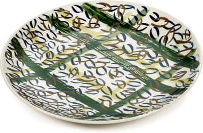 Serax by Bela Silva Japanese Kimonos Schaal 2 Rond Blauw-Groen D 34.5 cm H 3.5 cm