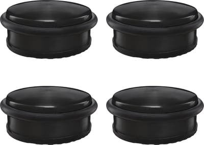 Protect-it Deurstopper/deurbuffer - 4x - D100 x H45mm - 1,15kg - zwart - premium - zonder montage
