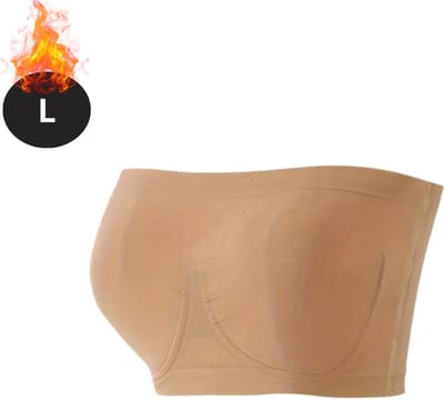 Bovista BH Zonder Beugel - Zonder Bandjes - Push-up Bh's - Comfort Beha - Comfortabel - Sterk - Yoga - Dames - Khaki - Maat L