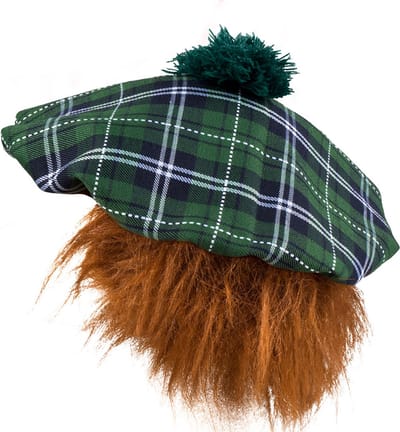 Boland - Baret Mr Tartan groen Groen - Één maat - Volwassenen - Unisex - Landen