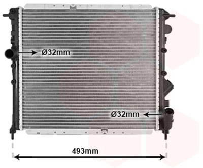 Van Wezel - RADIATOR VOOR RENAULT CLIO 1990-1998 7700803753