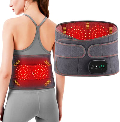 KZQ Rugmassageband Elektrisch Massage Apparaat Met Infrarood Licht Warmte En Trillingen Instelbare Massage Voor Schouders Rug En Nek Verlichting Bij Spierpijn Voor Thuisgebruik