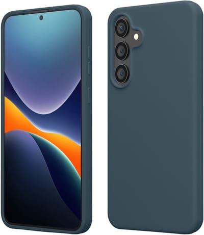 kwmobile telefoonhoesje geschikt voor Samsung Galaxy S25 FE - Hoesje met siliconen coating - Smartphone case in leisteen