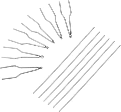 Houtbrandpunt Set - Pyrografie Tips - Hout Decoreren - Hoge Impedantie Controle - 7 cm - Zilver