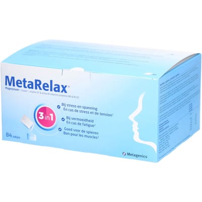 Metagenics MetaRelax Voedingssupplement Stress En Vermoeidheid 84 Zakjes