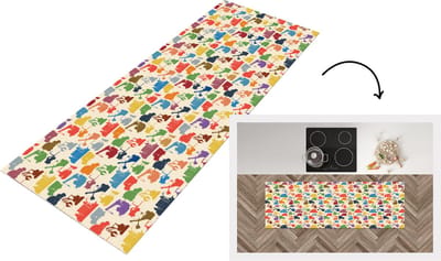Keukenloper - Loper keuken - Patronen - Kraan - Boot - 150x50 cm - Keukenloper vinyl