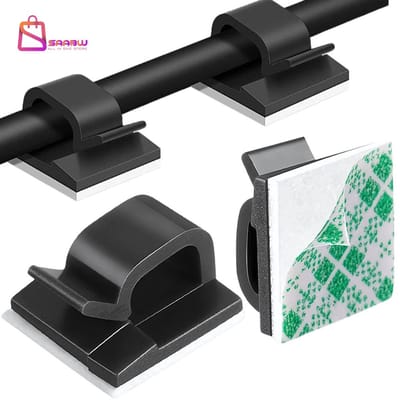 Kabelorganiser – Kabelhouder Clips – Zelfklevende Plakkers – Set 10 stuks – kabelbox – kabel organiser – kabelbinders – 75471