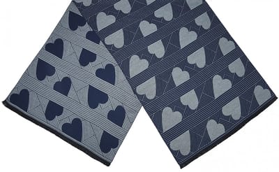 Cwi - Sjaal Hart - Dames - 180 X 63 Cm - Blauw