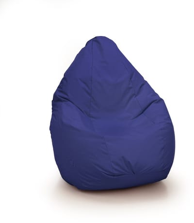 Drop & Sit - compacte zitzak - robuust nylon - kobalt - voor binnen en buiten 180 liter met uitneembare binnenzak