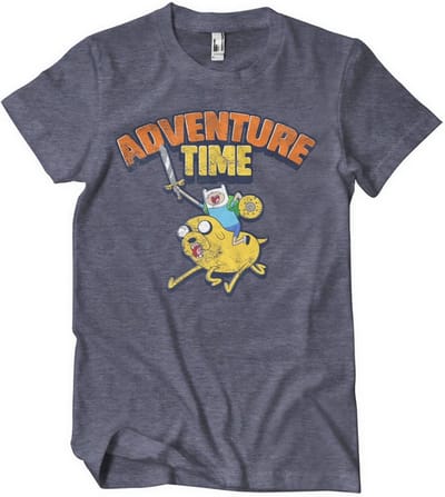 Adventure Time Gewassen T-shirt marineblauw/gemêleerd