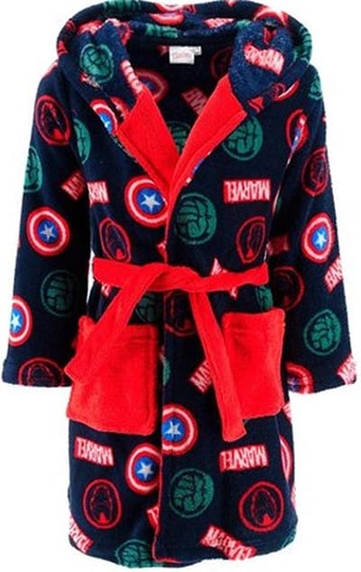 Marvel Badjas - Donkerblauw - zachte fleece ochtendjas - The Avengers - maat 104