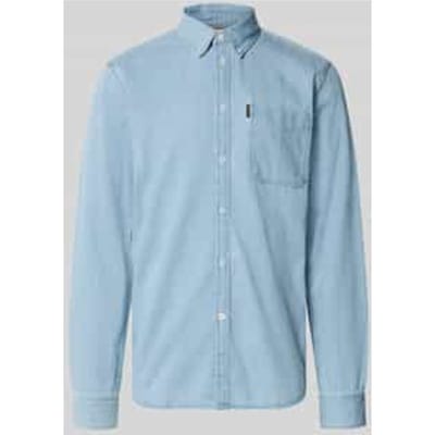regular fit vrijetijdshemd met borstzak en labeldetail