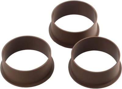 Pannenkoek Ring - Bakvorm Set - Dikke Pannenkoeken Maken - Hittebestendig Siliconen - 10x10x4cm Per Stuk - Bruin