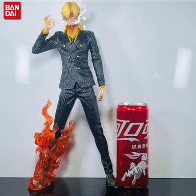 Figurine Anime One Piece 32cm Figurine d'Action Sanji Vinsmoke Sanji Figma Modèle PVC Jouet Collection Souvenirs Jouets Pour Enfant Anniversaire noir