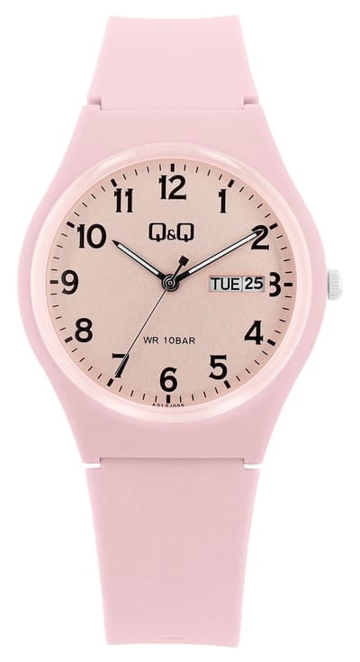 Q&Q-model a212j005-Dameshorloge-dag en datum aanduiding-10 bar waterdicht-zwemmen-sporten-diameter 38 mm-hoog draagcomfort-duidelijke wijzerplaat
