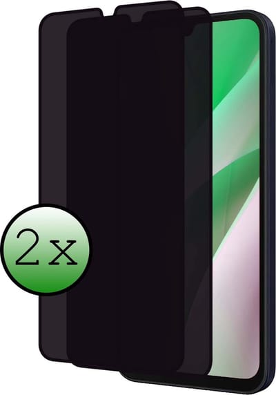 Screenprotector - 2 Stuks Geschikt voor Samsung Galaxy A15 - Privacy Filter - Beschermglas - Gehard Glas - Tempered Glass - Screen Protector