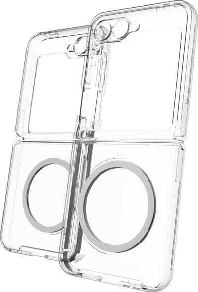 ZAGG Bridgetown Snap Hoesje Geschikt voor Samsung Galaxy Z Flip 6 - Back Cover Compatibel met MagSafe - Grafeen - 3M Valbescherming - Transparant