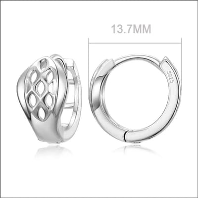 Aramat Jewels | Oorringen | Echt Zilveren Oorringen vrouw en man | 2-14x8mm | |6mm | Zilver | Kinderen, Volwassenen | Verkleurd niet