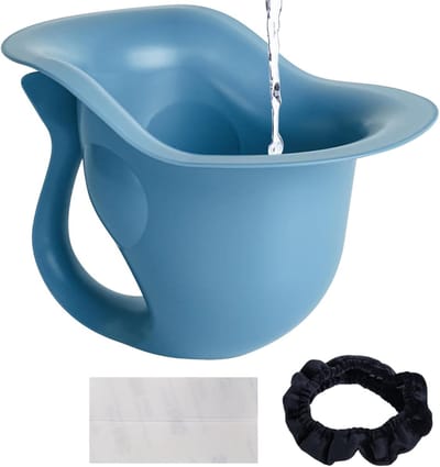 Kinderpotje Visvorm - Draagbaar Toilet - Zindelijkheidstraining Thuis - Zacht Fluweel Kussen - 14x14x19.55cm - Blauw